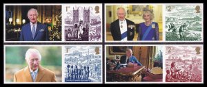 GB LS149 King Charles III A New Reign block A (4 stamps) MNH 2023