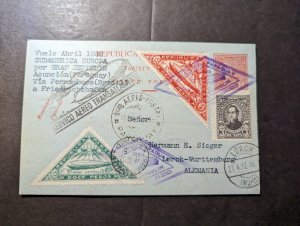 1932 Paraguay Airmail LZ 127 Graf Zeppelin Cover Asuncion to Lorch Germany