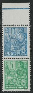 Germany DDR Scott # 331, 330, mint hr, se-tenant, S7