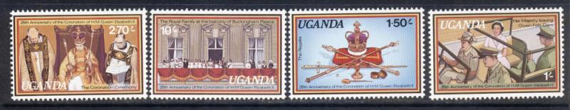 Uganda 1979 Coronation Stamps (SG 234/7,MS238)