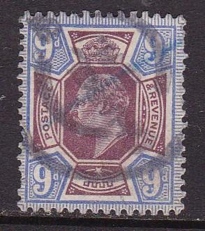 Great Britain 1902 9d dull violet King Edward VII F/VF/Used Partial CDS