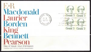 F2119   CANADA   FDC # 587      Block 4      Sir Wilfrid Laurier