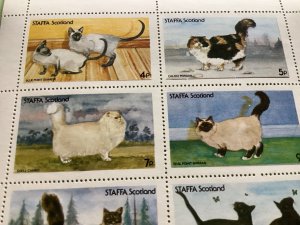 Staffa Scotland Cats  mint stamps sheet R49560