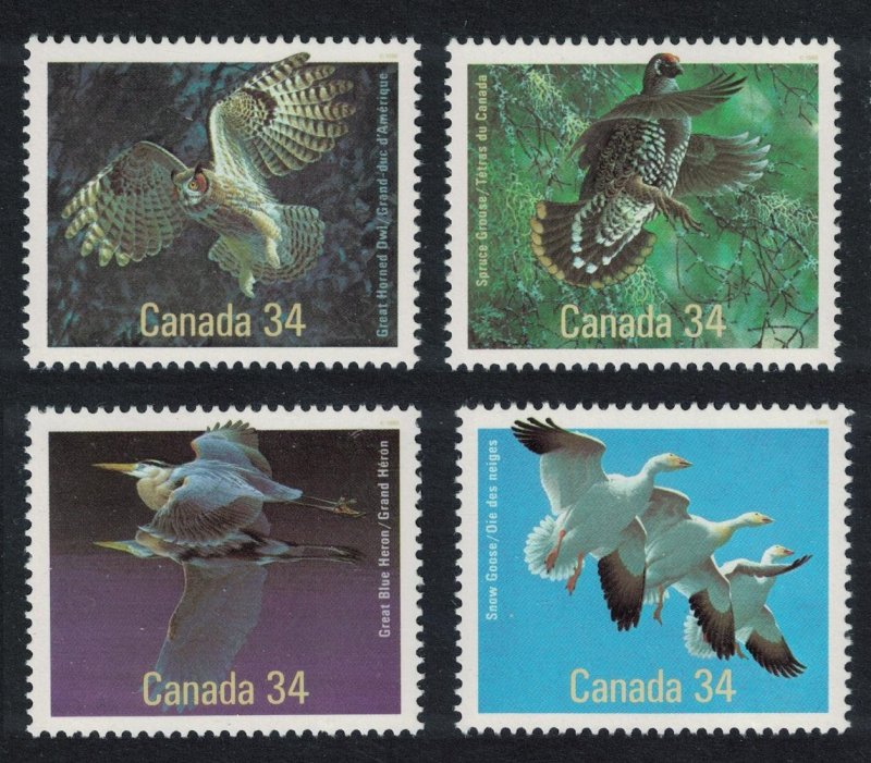Canada Heron Owl Grouse Snow Goose Birds 4v SG#1199-1202