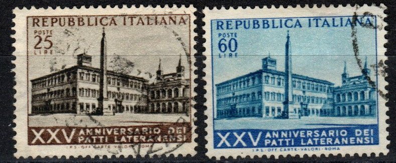 Italy #647-8 F-VF Used CV $2.75 (Z9836)