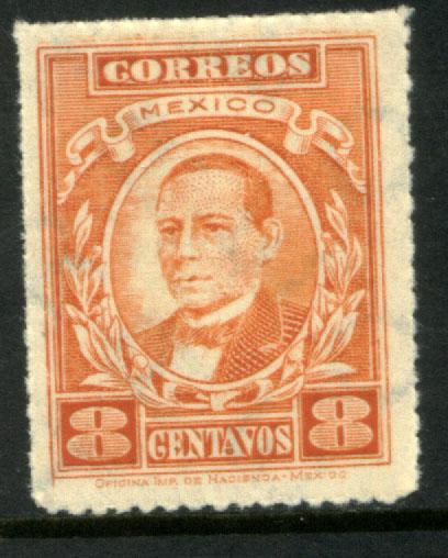 MEXICO 666, 8¢ BENITO JUAREZ. MINT, NH. VF..