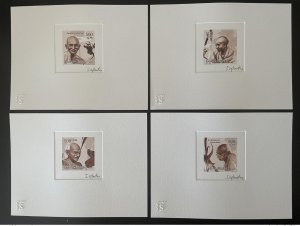 2006 Guinea Bissau Artist's Proof Mi. 3421 - 3424 Mahatma Gandhi India BROWN-