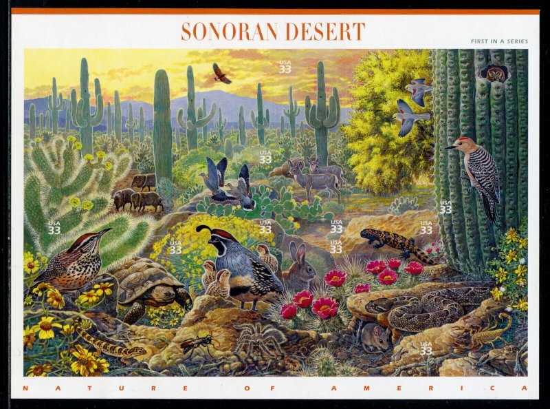 UNITED STATES SCOTT #3293 SONORAN DESERT COMPLETE SHEET MINT NH