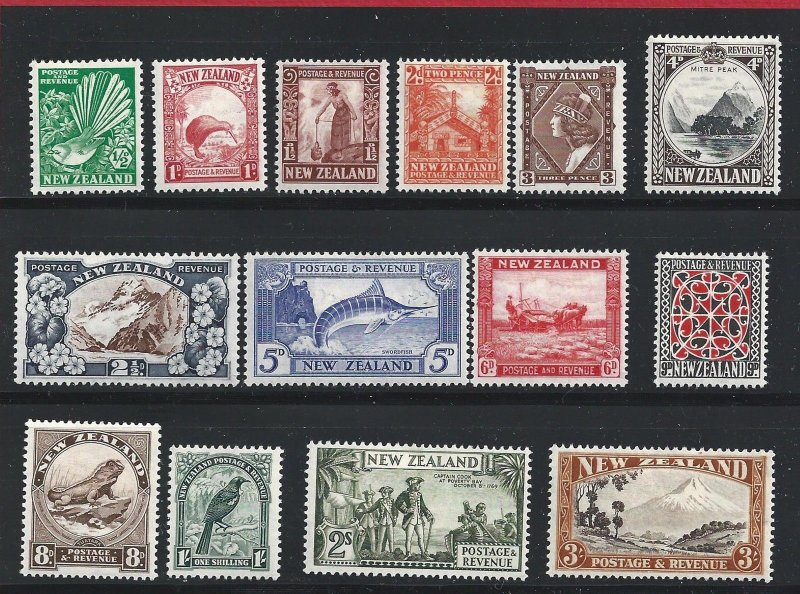 1935-36 NEW ZEALAND, SG n. 556/569  14 values  MH/*