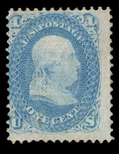 MOMEN: US STAMPS # 92 F GRILL MINT OG LH $2,800 LOT # 20925