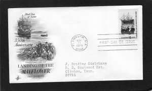 1420 Landing of the Pilgrims, FDC Art Craft cachet addressed