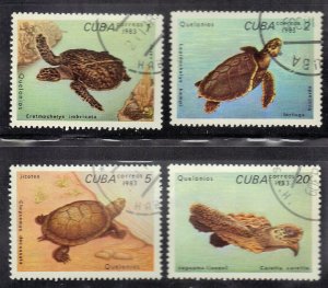 CUBA SCOTT# 2617-20 CTO 1, 2, 5, 20c 1983