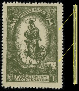 LIECHTENSTEIN - 1920 Mi.40 with extra lines in right margin - Mint**