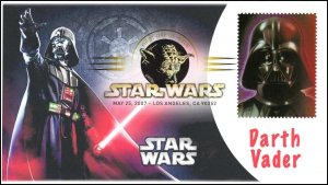 AO-4143a-3, 2007, Star Wars, Digital Color Postmark, Add On Cachet, Darth Vader,