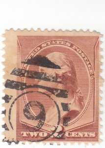 Scott # 210 - 2c Red Brown - Fancy Cancel- 9 -  Used