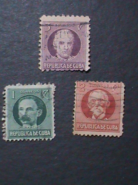 ​CUBA- FAMOUS PERSONS VERY OLD CUBA STAMPS USED- VF WE SHIP TO WORLD WIDE.