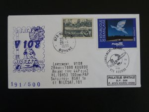 space cover Ariane V108 launch French Guiana 1998