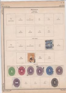 mexico stamps on album page ref r11833