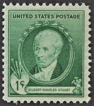 US 884 MNH VF 1 Cent Gilbert Charles Stuart American Artist