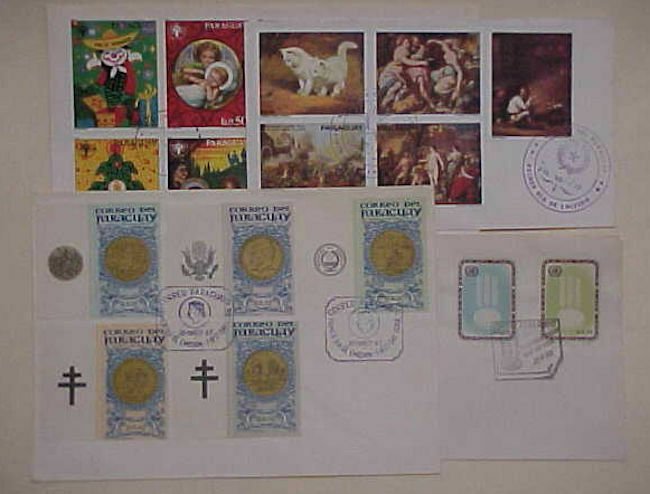 PARAGUAY  5 DIFF FDC 1963-1981 UNADDRESSED