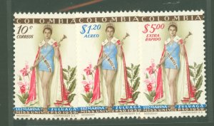 Colombia #697/C317-C318  Single (Complete Set)