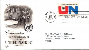 FDC 1970 SC #1419 Artcraft Cachet - New York, Ny - Single - J1905