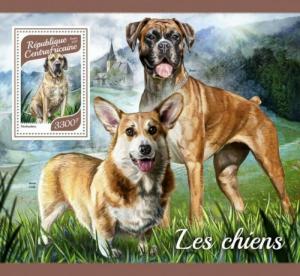 Central Africa - 2017 Dog Breeds - Stamp Souvenir Sheet - CA17904b