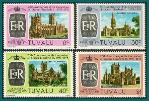 Tuvalu 1978 Coronation, MLH #81-84,SG89-SG92