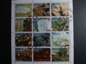 RUSSIA-KALMYKIA-STAMP:1998 WORLD MINERAL CTO FULL SHEET VERY FINE