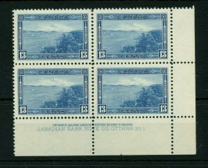 #242 Halfiax Harbour plate block #1LR 2 MH, 2MNH Cat $100 Canada mint