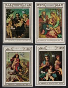 Niue 'Virgin and Child' paintings by Andrea del Sarto Christmas MS 1980 MNH