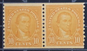 US Stamps-SC# 603 - Monroe - Pair - MNH - CV = $16.00