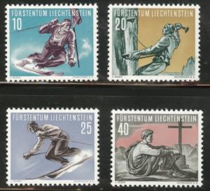 LIECHTENSTEIN Scott 289-292 MNH** 1955 sport set CV $42.50