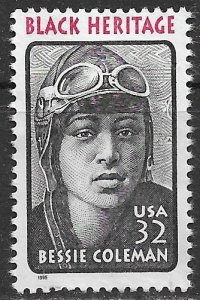 US ~ Scott # 2956 ~ Used ~ Bessie Coleman