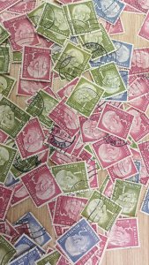 Germany Bundes used stamp stock for study 70 grams of Heuss President