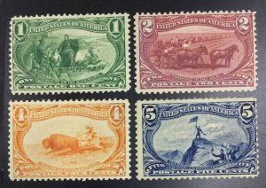 MOMEN: US STAMPS #285-288 MINT OG H LOT #74787*