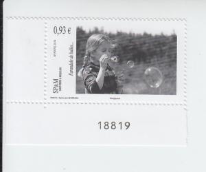 2014 St Pierre Miquelon Girl Blowing Bubbles (Scott 993) MNH