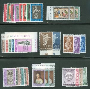 Vatican City 1962 Compete MNH Year Set