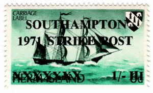 (I.B) Cinderella Collection : Southampton Strike Post 1/- (Herm overprint)