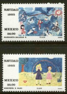 MEXICO 1412-1413 Christmas Holidays 1985 MINT, NH. VF.