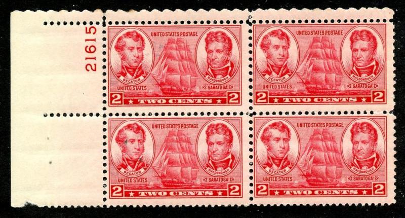 U.S. Scott  791 F MNH Plate Block of 4