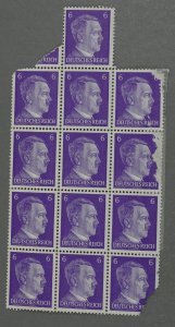 Germany #510 MNH XF Hitler Block of 13 w/ Flaws