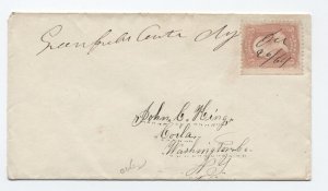 1864 Greenfield Center NY #65 manuscript postmark [h.4812]