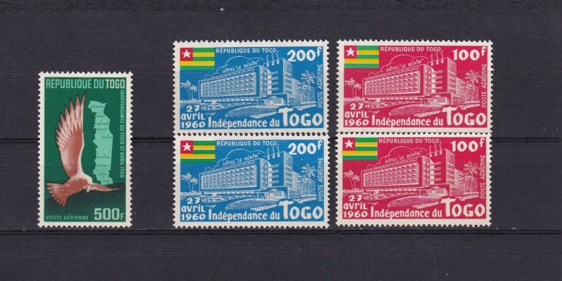 SA16d Togo 1960  Declaration of Independence mint stamps