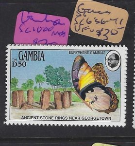 Gambia Butterfly WWF Abuko III SC 344a MNH (6gby)