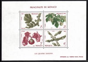 Monaco 1983 MNH Sc #1376 Fig branch in four seasons