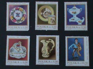 ​POLAND-1982-SC#2502-7 PORCELAIN STONEWARE MNH VF COMPLETE SET  LAST ONE