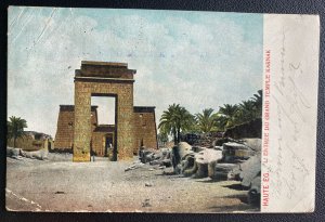 1907 Halfa Sudan Picture Postcard Cover To Vienna Austria Karnak Temple Entry