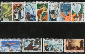 Australia Antarctic Territory 1966 QEII Definitive set complete MNH. SG 8-18.