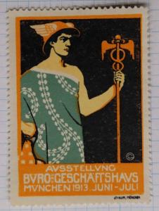 Medical medicine doctor business expo fair 1913 Munich Germany Poster BVRO ad